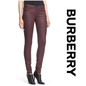 Burberry Brit low rise waxed skinny jeans